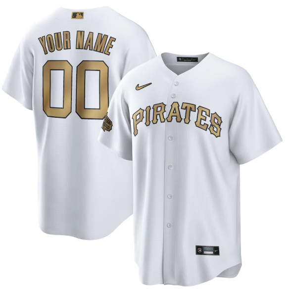 Men's Pittsburgh Pirates Active Player Custom 2022 All-Star White Cool Base Stitched Baseball Jersey